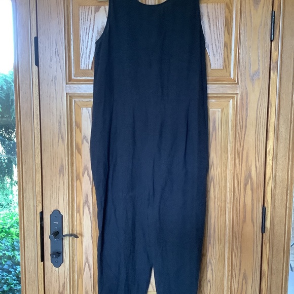Eileen Fisher Black Button Down jumpsuit with pockets! - Picture 1 of 3